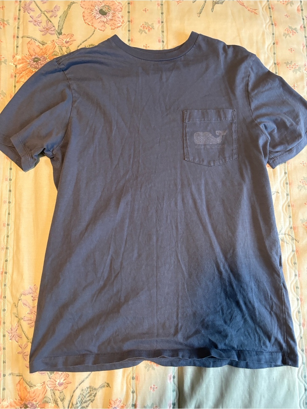 Vineyard Vines Navy Short Sleeve Pocket Tee - Whale Logo